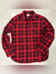 The North Face Red and Black Plaid Flannel Size Large