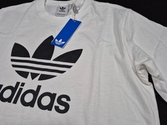 Adidas Classic Cotton Originals Men’s T-Shirt Trefoil Logo -White Black IV5353