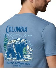 Columbia Men’s Arrr Graphic T-Shirt Size 2XL Color Steel Blue