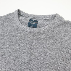 Members Mark Waffle Knit Thermal Shirt Mens XL Gray Crewneck Pullover Outdoor