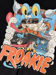 HW Productions x Under Heaven Froakie Pokémon Tee Black Medium Short Sleeve
