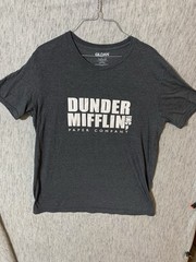 Mens The Office Dunder Mifflin T-shirt Size Large Dark Gray