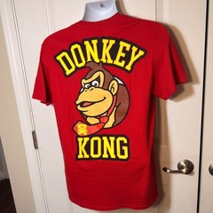 Nintendo Donkey Kong Graphic T-Shirt Red Retro Gaming DK Barrel Men’s Size M
