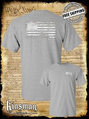 United States Flag Distressed Logo 2-Sided T-Shirt USA