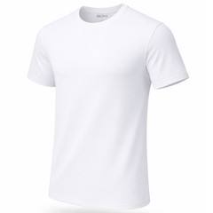 3-6 Pack Mens 100% Cotton Tagless Crew-Neck T-Shirt Undershirt Tee White S-2XL