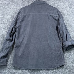 True Religion Men’s Long Sleeve Utility Shirt Size M Black Red Logo