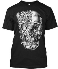 Skull T-Shirt Made in the USA Size S to 5XL