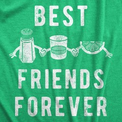 Mens Best Friends Forever T Shirt Funny Tequila Lime Salt Drinking Joke Tee for