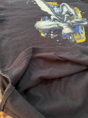 Vintage Lot 29 Luxe Wile E Coyote Shirt XL Black Yellow Looney Tunes Graphic
