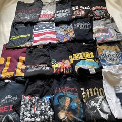 Lot of 20 Graphic T-Shirts Mens Mixed Brands Vintage Modern Bulk Resale Bundle