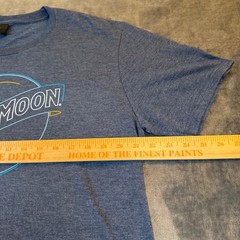 District Blue Moon Graphic T Shirt Mens Large Blue Tri Blend Short Sleeve