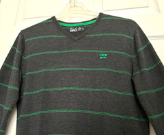 VTG BILLABONG SURF/SKATE Stripe Shirt – OLD LOGO – COTTON BLEND WASHABLE Men’s M
