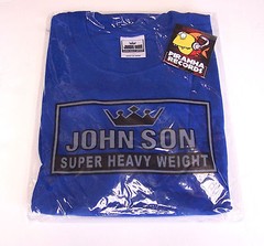 John Son Premium Quality Blue T-Shirt XL TALL 100% Cotton Piranha Records