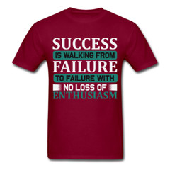 Success is walking from failure Inspirational Quote Tshirt motivational T-Shirt