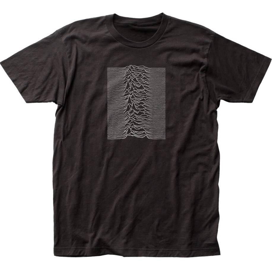 Joy Division Unknown Pleasures T Shirt Mens Rock Band Tee Classic Music Black
