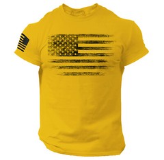 USA Distressed Flag Men T Shirt Patriotic American Tee Plus Size L-6XL