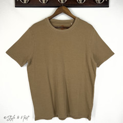 Common People Waffle Knit Tee Medium Coco Brown Cozy Ribbed