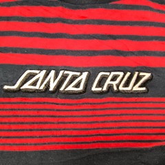 Santa Cruz Casual Graphic Crew Neck Long Sleeve Shirt Mens Size XL Black Red