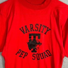 Vintage 80s Vintage Russell Athletic Varsity Pep Squad Red T-Shirt Small Mens