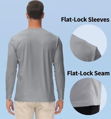 UPF50+ Men’s Long Sleeve T-Shirts UV Sun Protection Quick Dry Fishing Shirts Tee