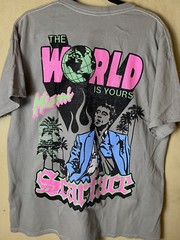 NWT- Scarface Tony Montana “The World is Yours” Double Sided Neon Tee