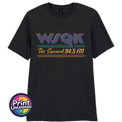 WSQK Graphic T-Shirt The Squawk Hawkins Radio 94.5 FM Tee Adult Teen Kids Age 8+