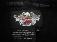 Harley Davidson Shirt Mens XL Black Biker Henley Woven Casual Pullover Y2K