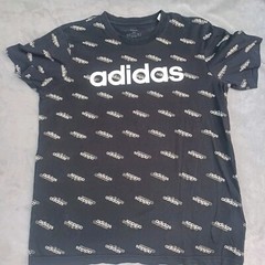 Adidas Shirt Medium Adult Black And White All Logo Short Sleeve Tee