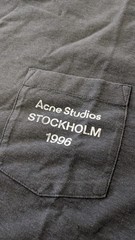 Acne Studios SS26 Stockholm 1996 Faded Black T-Shirt Oversized Men L XL NWT