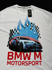 Puma X BMW MMS Vintage Racing M Motorsport T-Shirt White Men’s Size 2XL New $45
