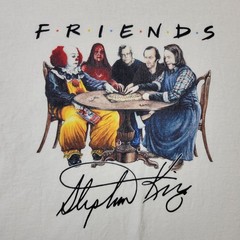 Stephen King Horror Friends Shirt Mens XL White Graphic Gildan