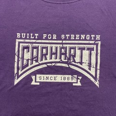 Carhartt Built for Strength T-Shirt Mens XL Purple Graphic Print Cotton Comfort