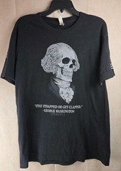 Stay Strapped Or Get Clapped George Washington Shirt Mens American Apparel Flag