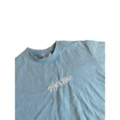 Shaka Wear Embroidered Logo Blue Heavyweight T-Shirt Size Large