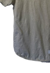 Primark T-Shirt Mens Tan Cotton Size Med Round Neck Pleated Sleeve Round Bottom