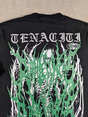 Tenaciti Studios T-Shirt Mens Large Black Ghost Graphic Distressed Streetwear