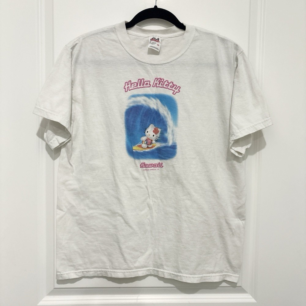Vintage Hello Kitty Hawaii Surfing T Shirt
