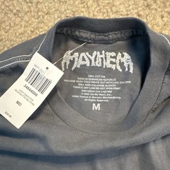 Hot Topic Lady Gaga Mayhem Gray Graphic Print Cotton Tee Men’s M Pop Alternative