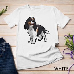2026/Cute Tri-Color Cavalier King Charles Spaniel Premium Unisex Casua T-Shirt