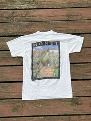 Vintage 90s Claude Monet The Artist’s Garden At Vetheuil Pierre Auguste Art Tee