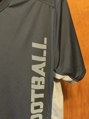 Nike Football Dri-Fit Shirt Mens Large Gray Vertical Graphic Tee