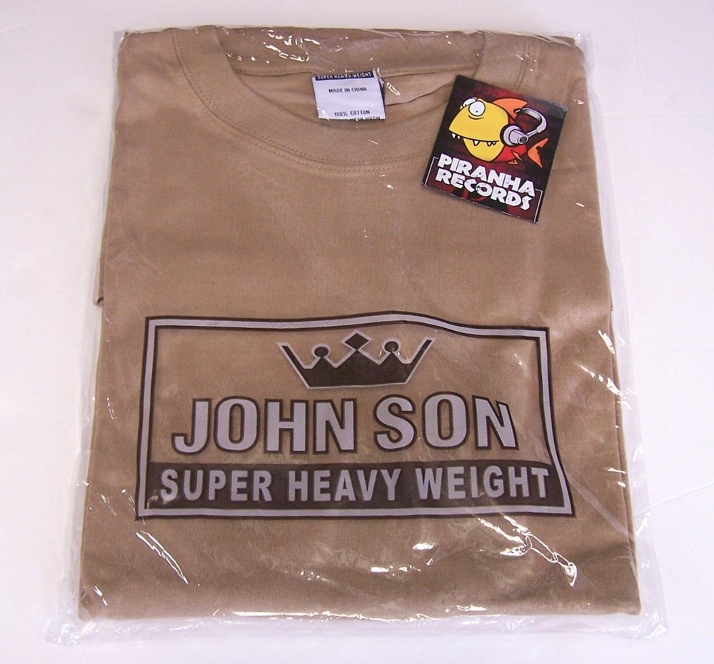 John Son Premium Quality Tan T-Shirt 2XL 100% Cotton Piranha Records