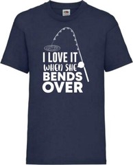 Fishing Love It Bend Over Humour Novelty T Shirt Various Colours And Sizes
