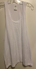 JC DISTRO Men’s Tank Top Racerback Deep cut arms White Size Small NWOT