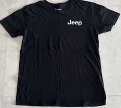Jedco Jeep American Flag Black Tshirt Size Large 100% Cotton Short Sleeve USA