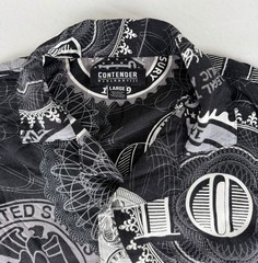 Vintage All Over Print National Reserve Money Black Mens L