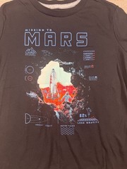 Old Navy Boys Mission to Mars Graphic Crew-Neck T-Shirt Size S (6-7)