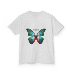 Kids Tee — Colorful Butterfly ‘Nigeria’ Graphic