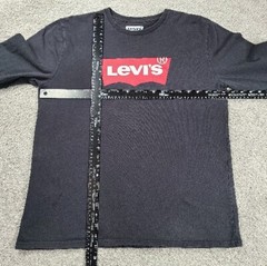Levi’s T-Shirt Men’s Size Large Long-Sleeve Black W/Red Tab Logo
