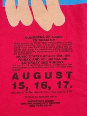 Vintage Y2K 2000 Woodstock Music Festival T-shirt Red Peace Men Medium Hippie